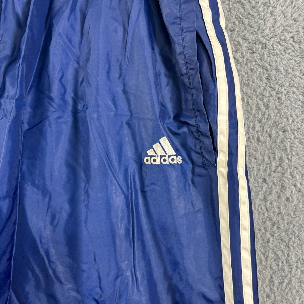 Adidas Team Vintage Navy Blue Breakaway Snap Track Pants Mens 2XL 3-Stripe Nylon